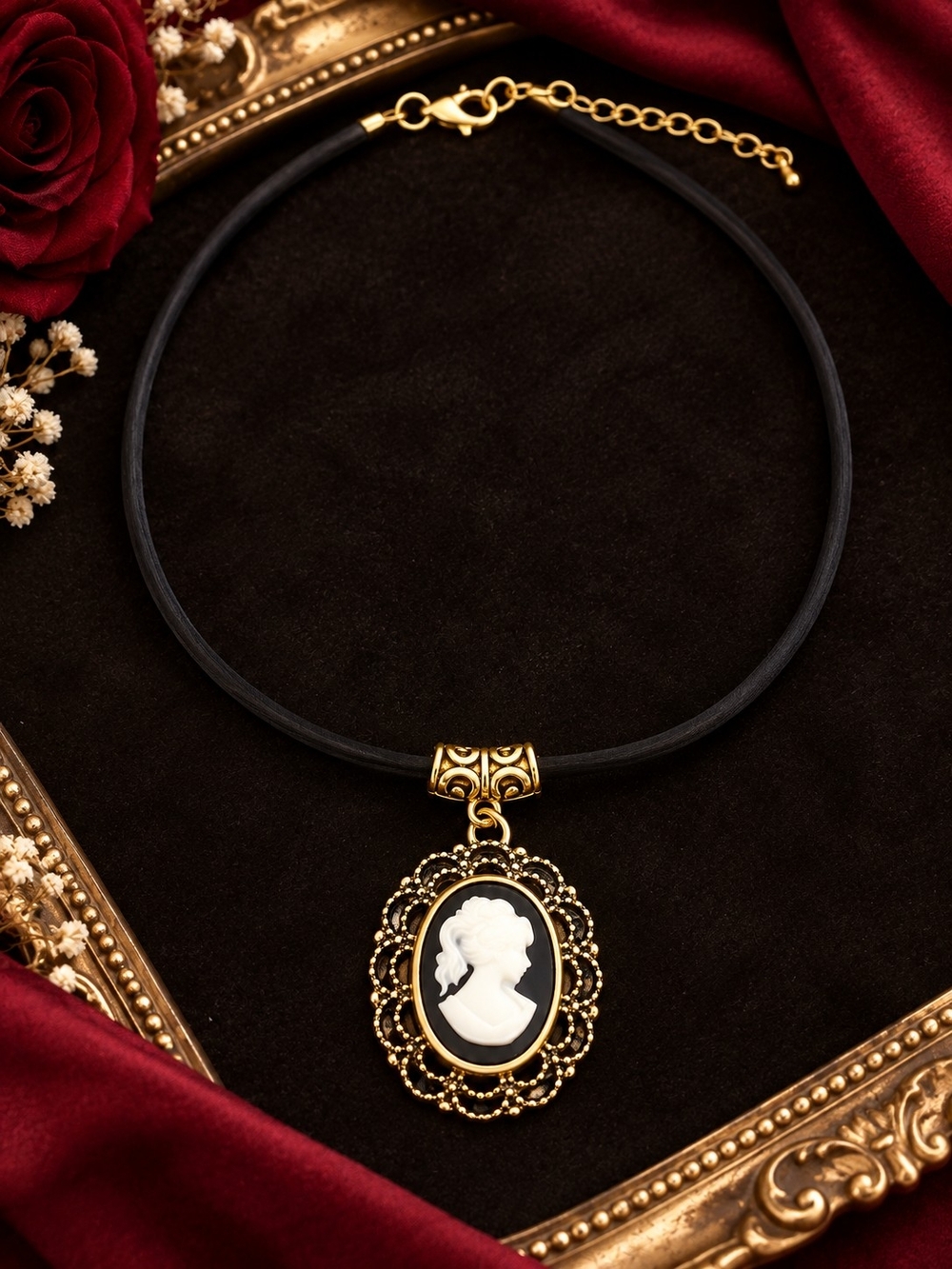 Victorian Cameo Romance Necklace